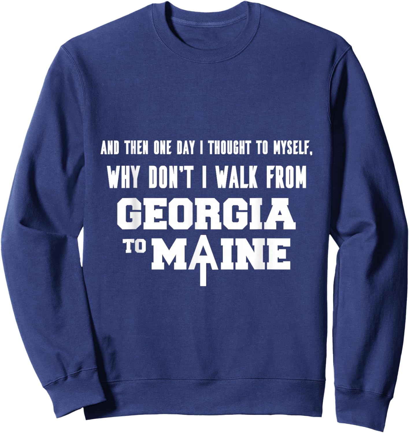 Appalachian Trail Souvenir Map Hiking Appalachia Sweatshirt - Sweatshirt | Navy