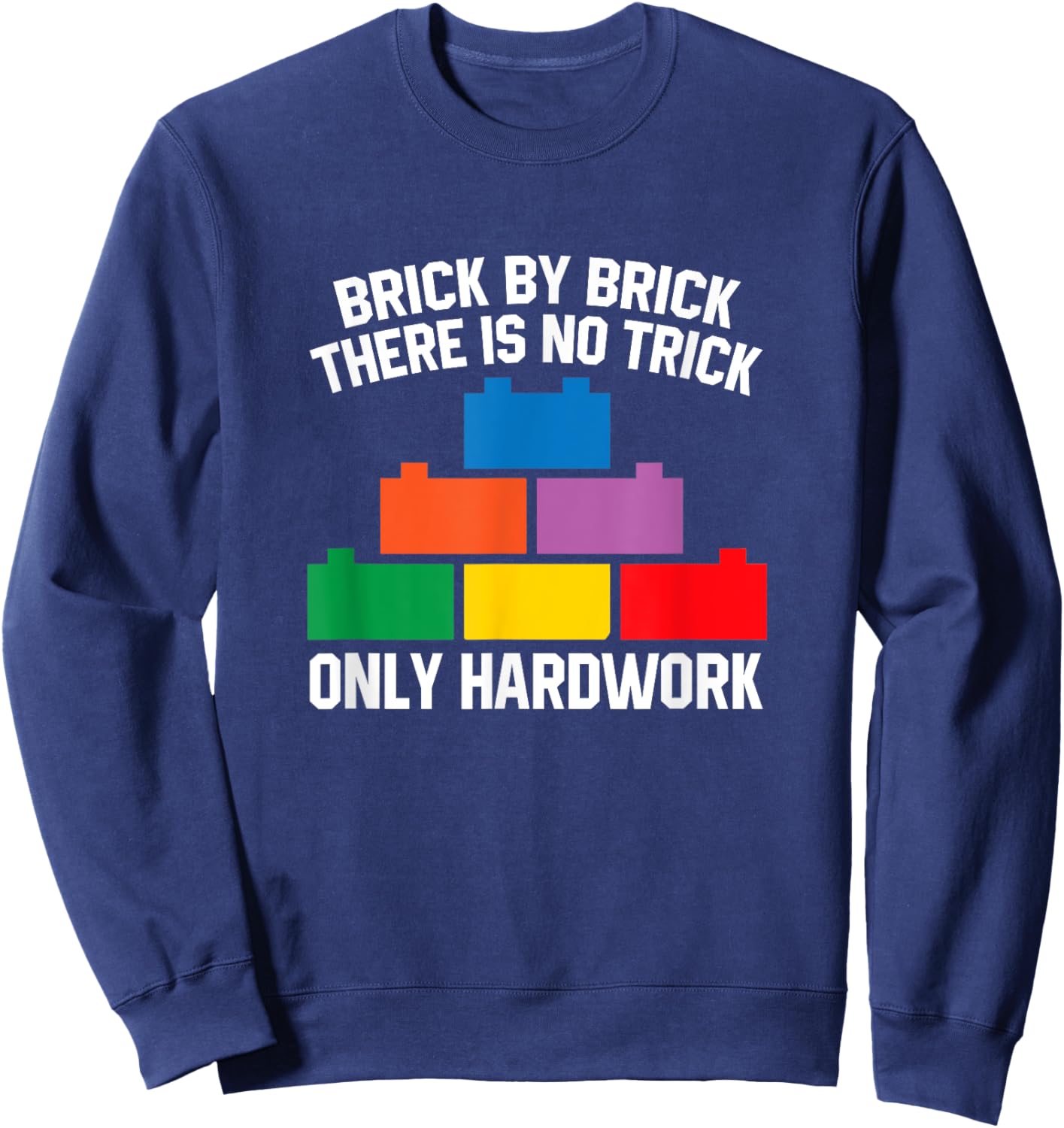 Brick Builder Blocks Building Master Builder Toys Kids Boys Sweatshirt - Sweatshirt | Navy