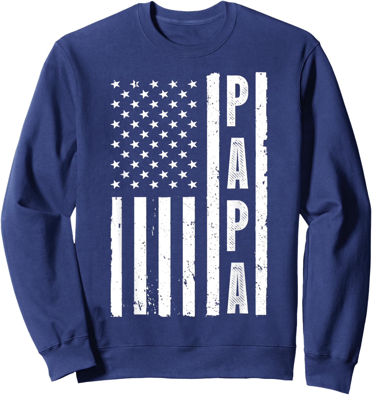 Best Papa Design Dad Grandpa Papi Father's Day Papa Sweatshirt - Sweatshirt | Navy