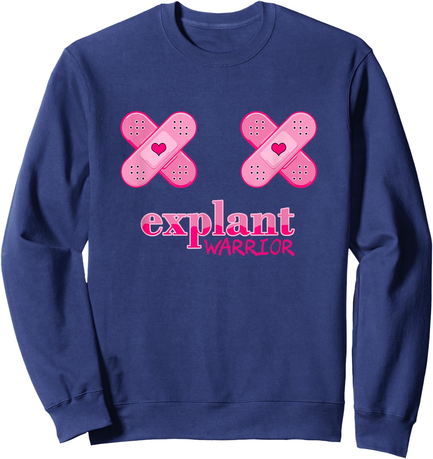 Explant Surgery Breast Implant Illness Cancer Awareness Sweatshirt - Sweatshirt | Navy