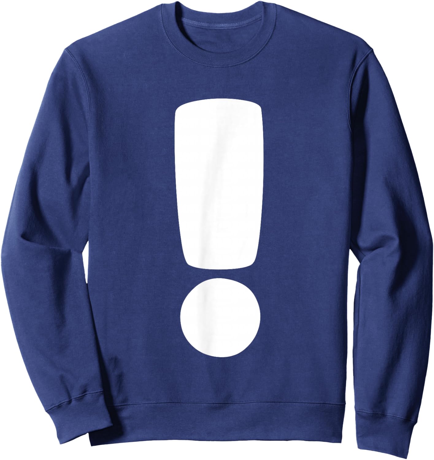 Exclamation Mark Costume Fancy Dress Partner Duo Carnival Quiz Sweatshirt - Sweatshirt | Navy