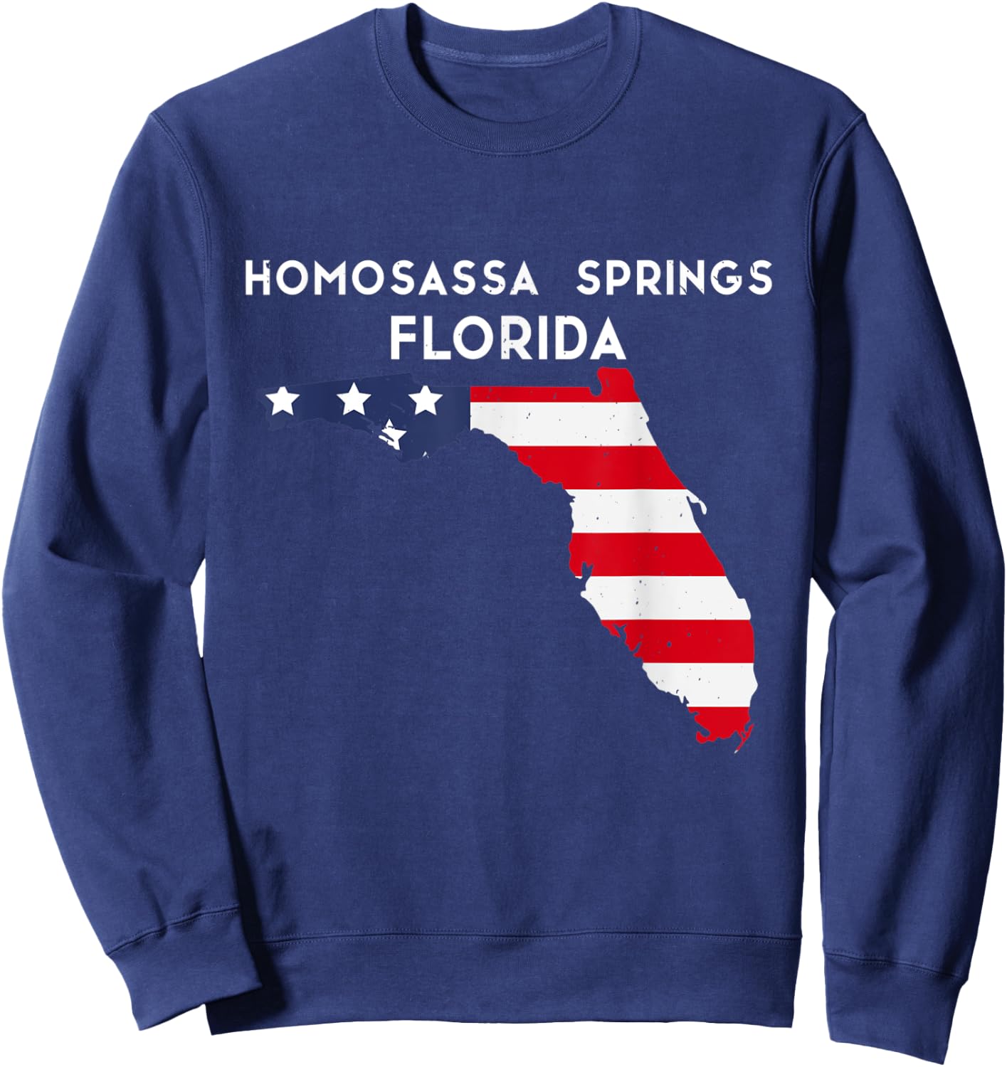 Homosassa Springs Florida USA State America Travel Floridian Sweatshirt - Sweatshirt | Navy