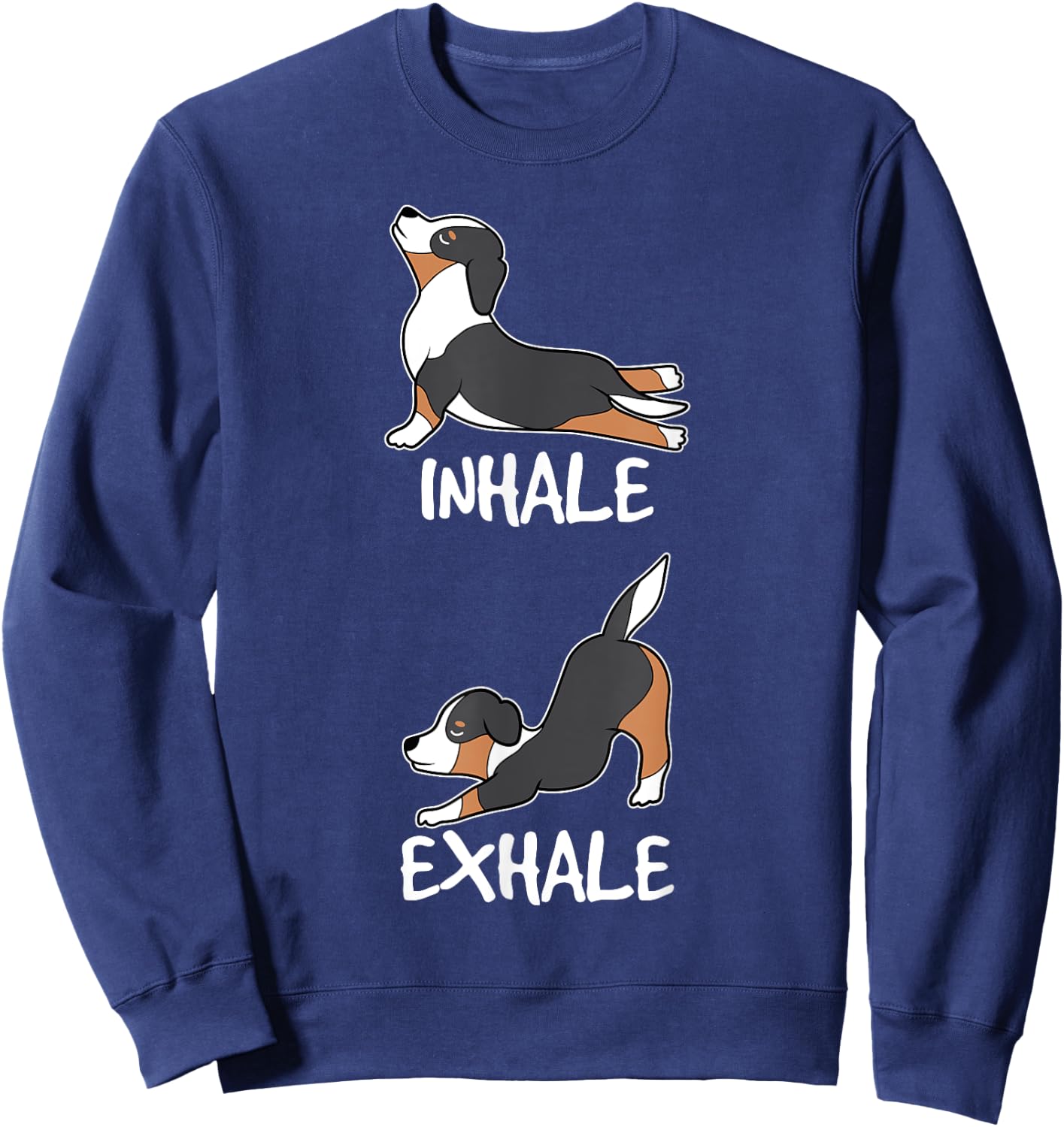 Funny Aussie Shepherd Gifts Yoga Australian Shepherd Lover Sweatshirt - Sweatshirt | Navy