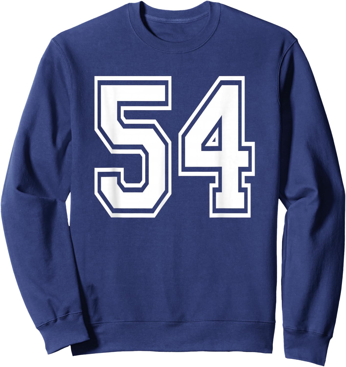 Number 54 Birthday Gift Sports Player Team Numbered Jersey Sweatshirt - Sweatshirt | Navy