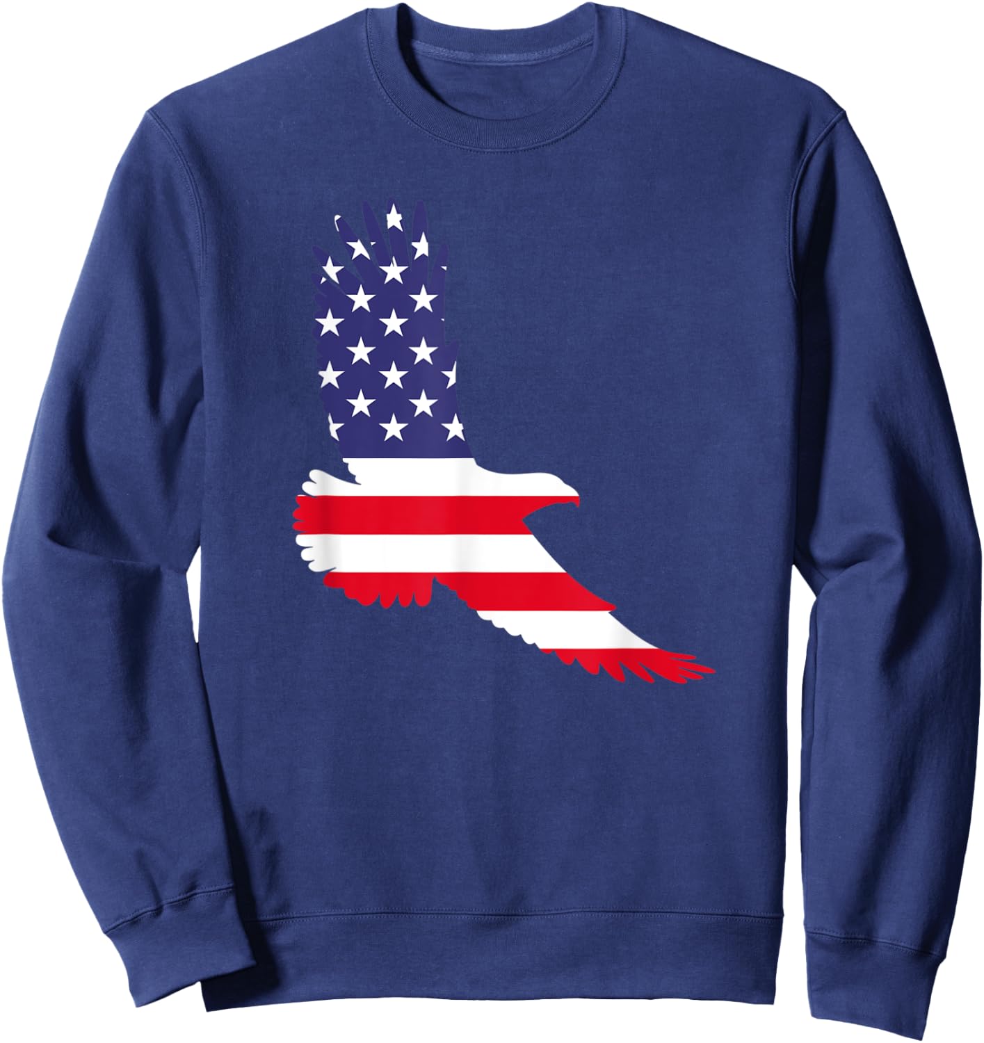 Beautiful Flying American Eagle Bird USA Flag Silhouette Sweatshirt - Sweatshirt | Navy