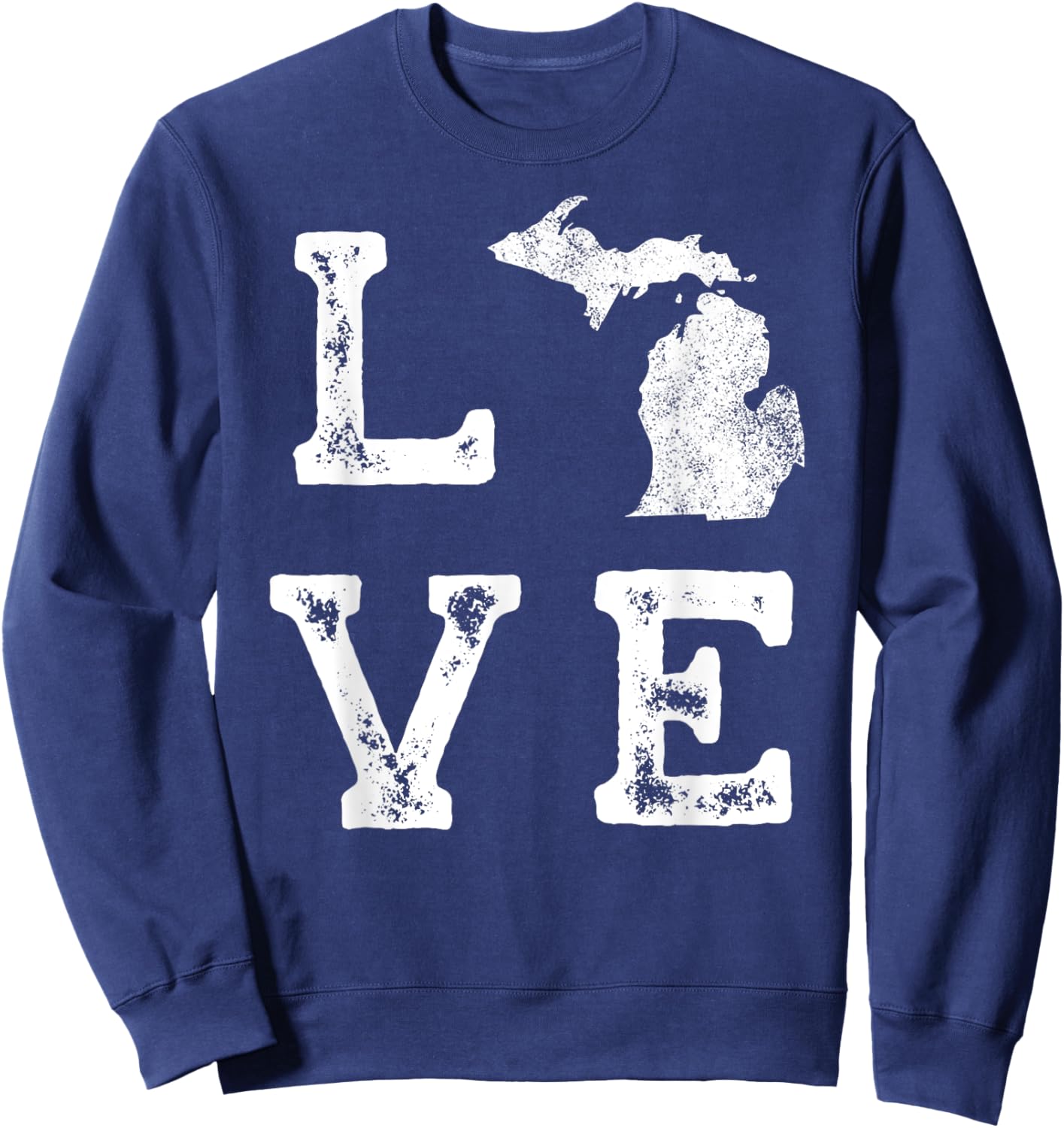 Great Lakes State Love Michigan Vacations Camping Hiking Sweatshirt - Sweatshirt | Navy