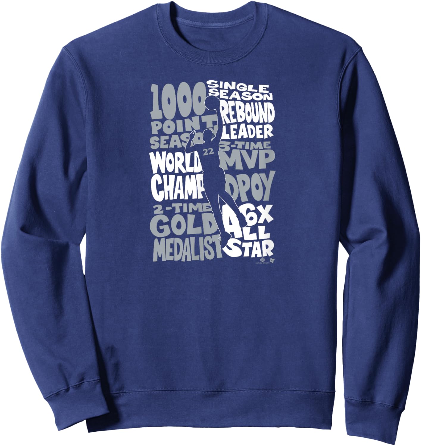A'ja Wilson - MVP Things - Las Vegas Basketball Sweatshirt - Sweatshirt | Navy