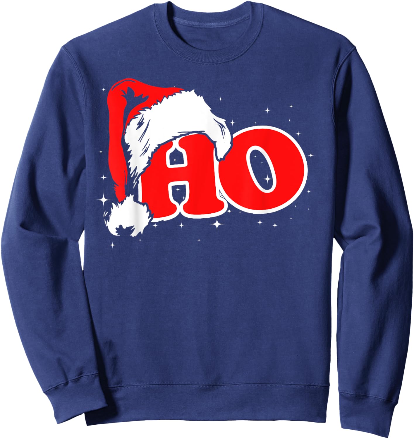 Funny, Retro, Ho, Christmas, Santa Where My Hos At, Group Sweatshirt - Sweatshirt | Navy