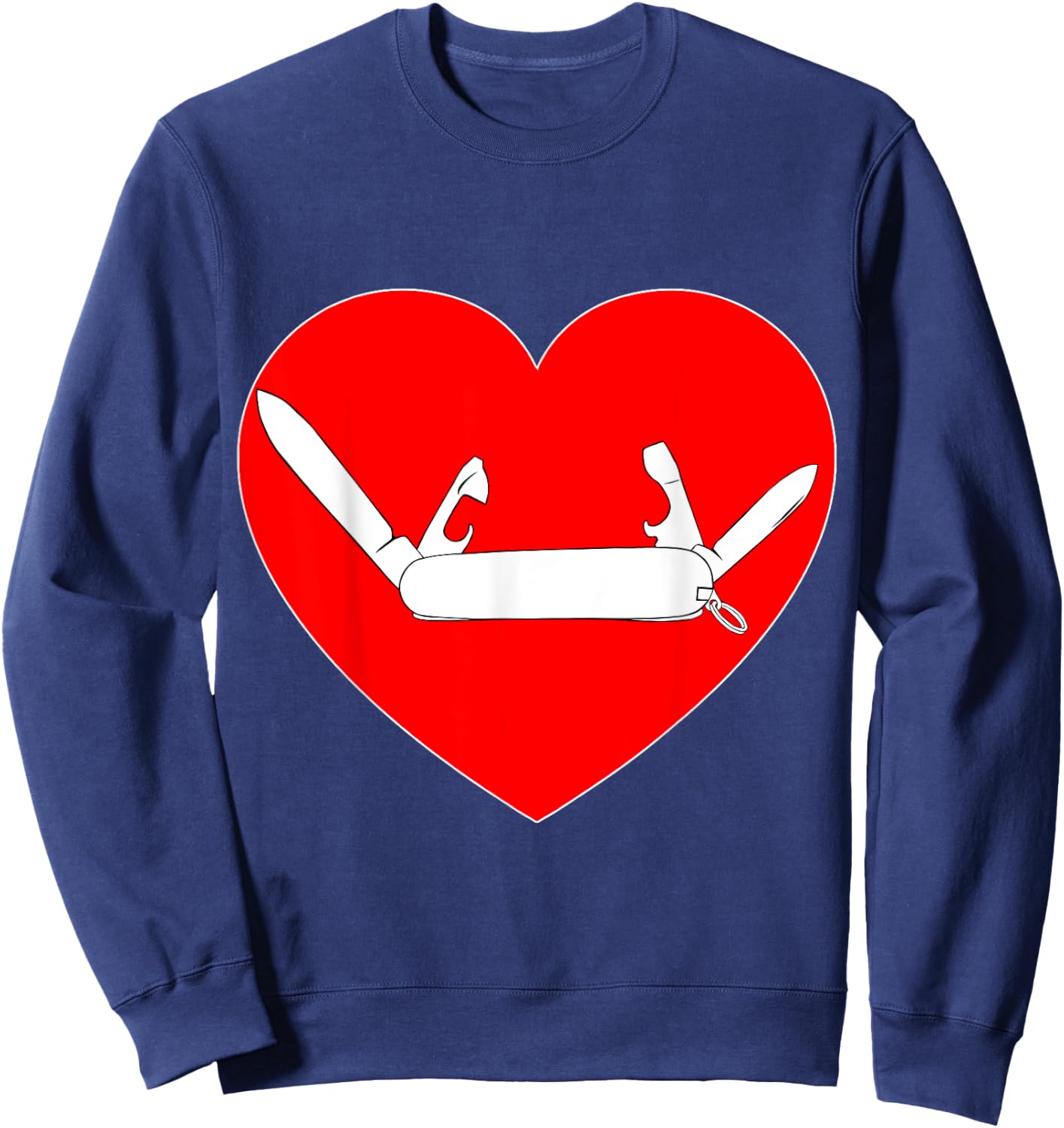 Folding Pocket Knife! Outdoor, Hiking, Camping and Bushcraft Sweatshirt - Sweatshirt | Navy