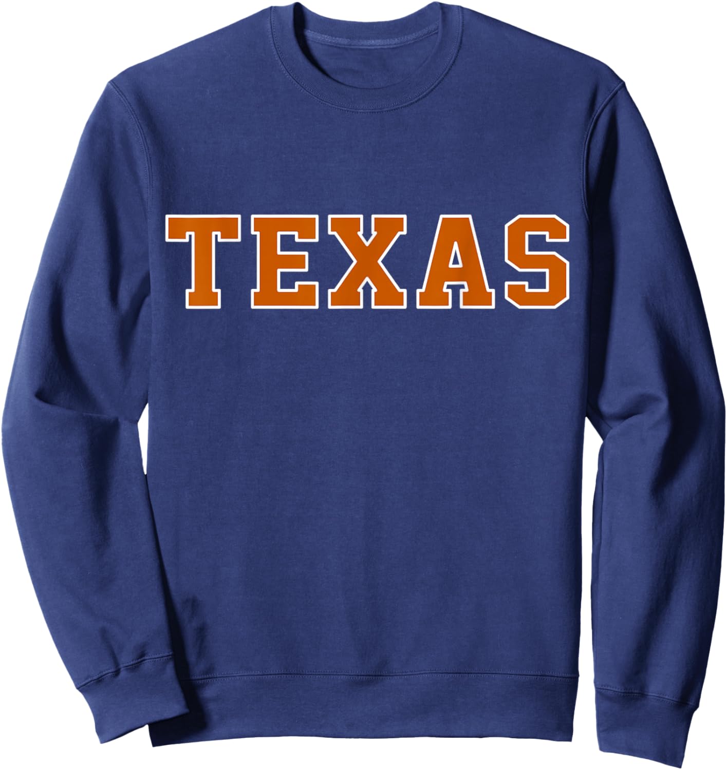 Vintage Texas Men Texas Women Retro Orange Gift Sweatshirt - Sweatshirt | Navy