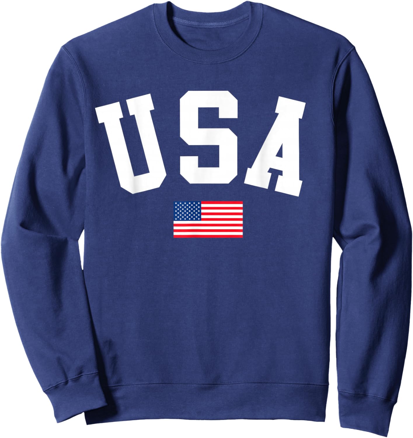 USA Shirt Men Women Kids American Flag Patriotic 4th of July Sweatshirt - Sweatshirt | Navy