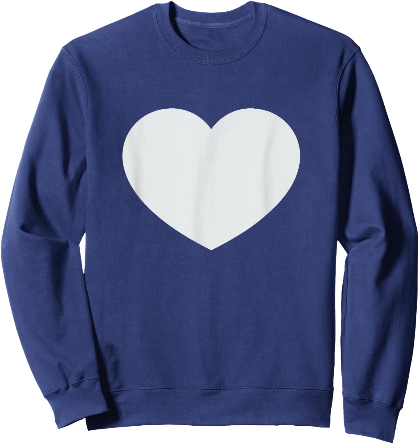 White Heart is The Symbol of Love for Valentines Day Holiday Sweatshirt - Sweatshirt | Navy