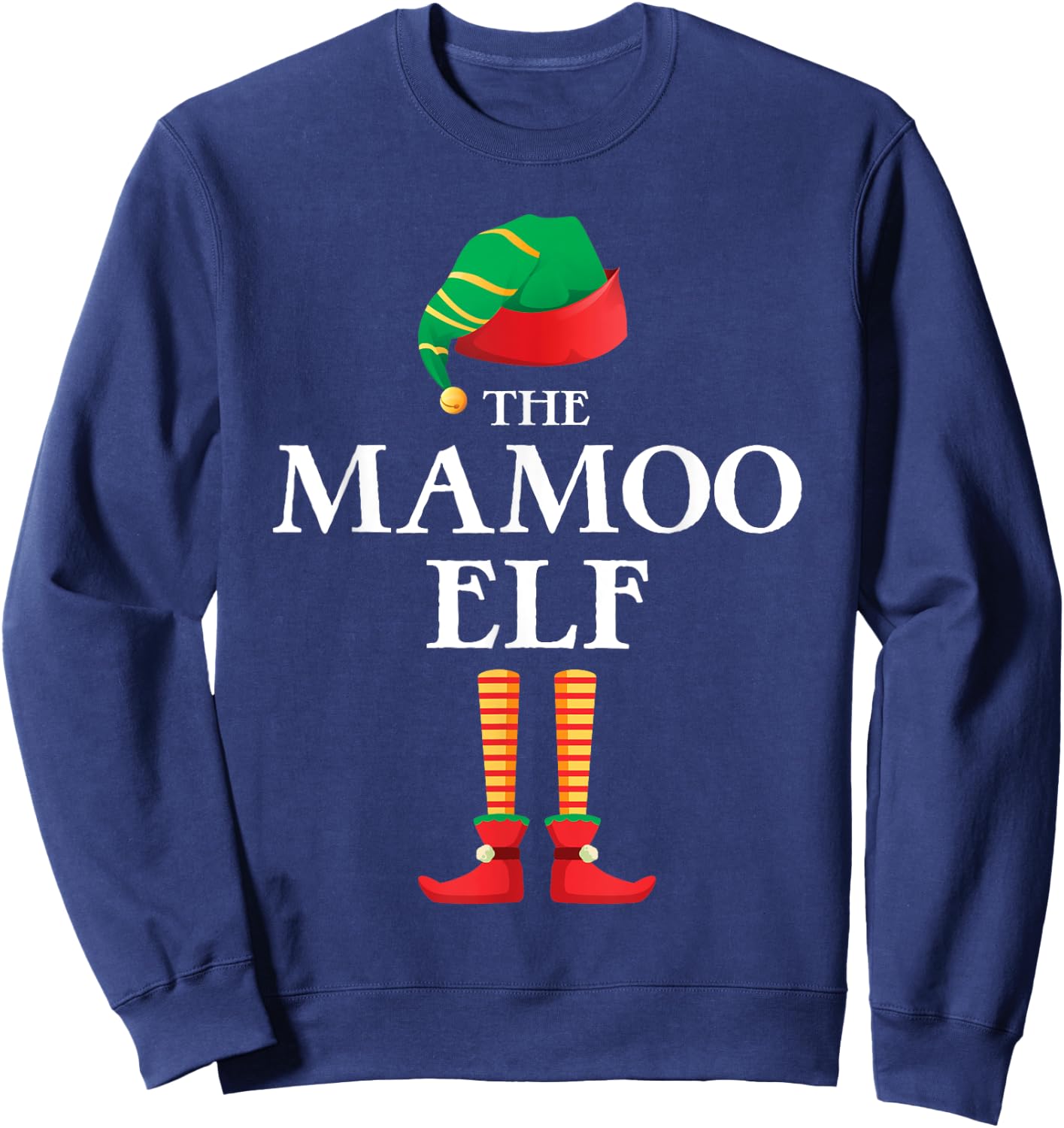The Mamoo Elf Christmas Matching Family Funny Pajama Pj Xmas Sweatshirt - Sweatshirt | Navy