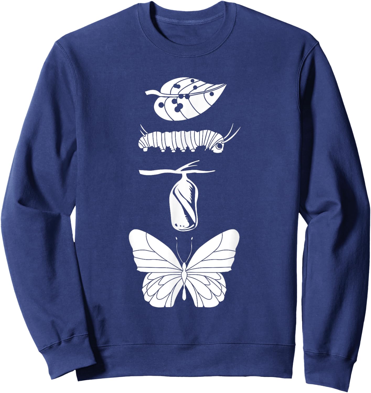 Monarch Butterfly Life Cycle Sweatshirt - Sweatshirt | Navy