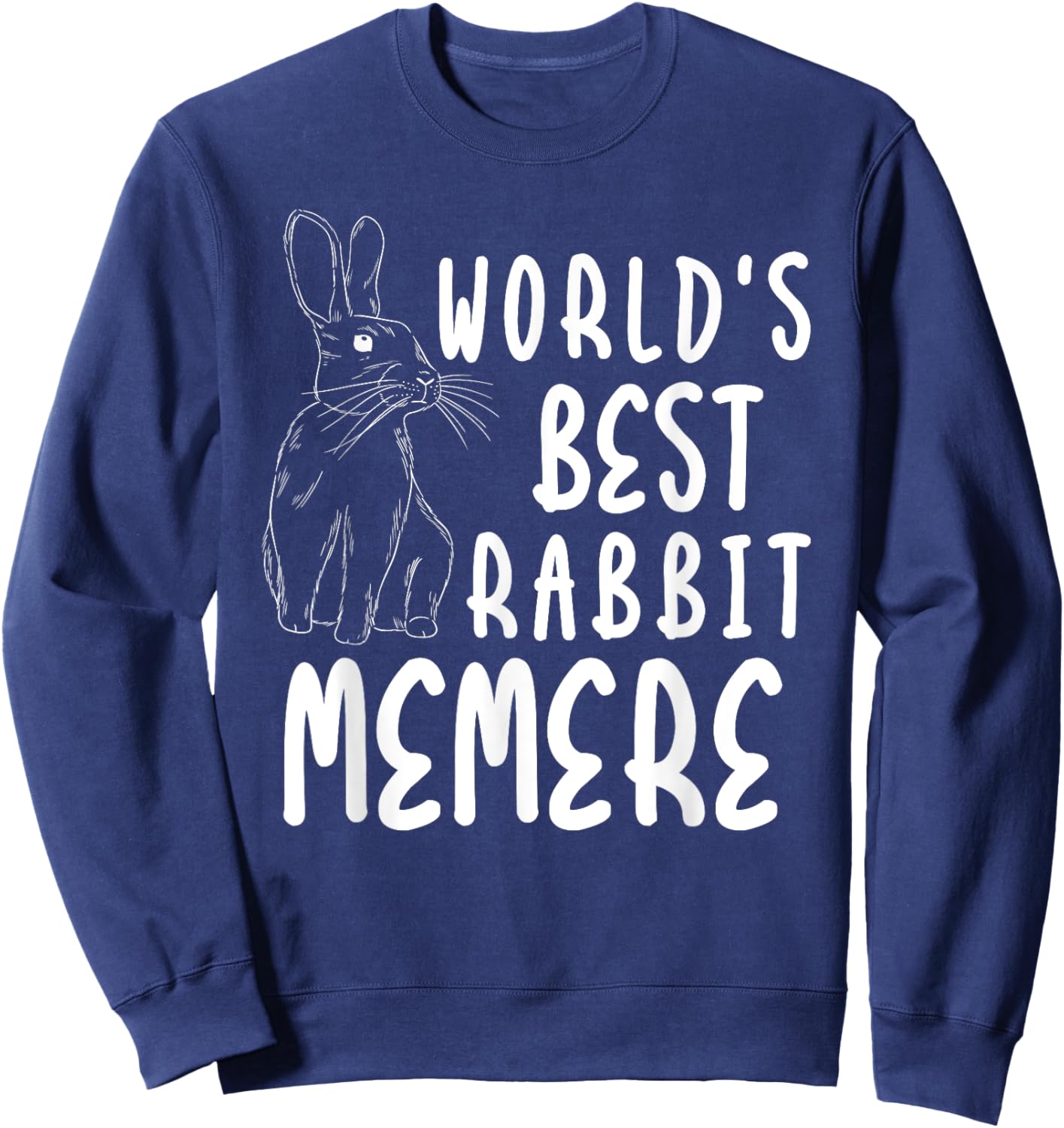 World Best Rabbit MEMERE Bunny Family Easter Matching Sweatshirt - Sweatshirt | Navy