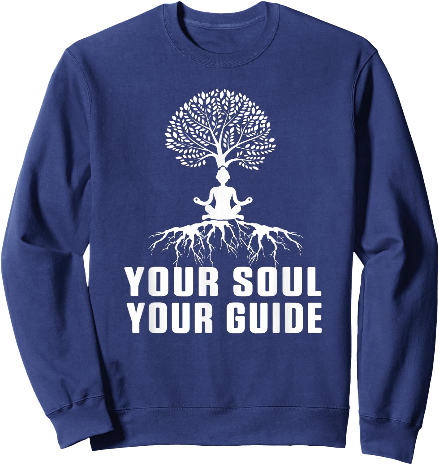 Deine Seele Travel Guide Meditation Yoga Zen Buddha Gift Sweatshirt - Sweatshirt | Navy