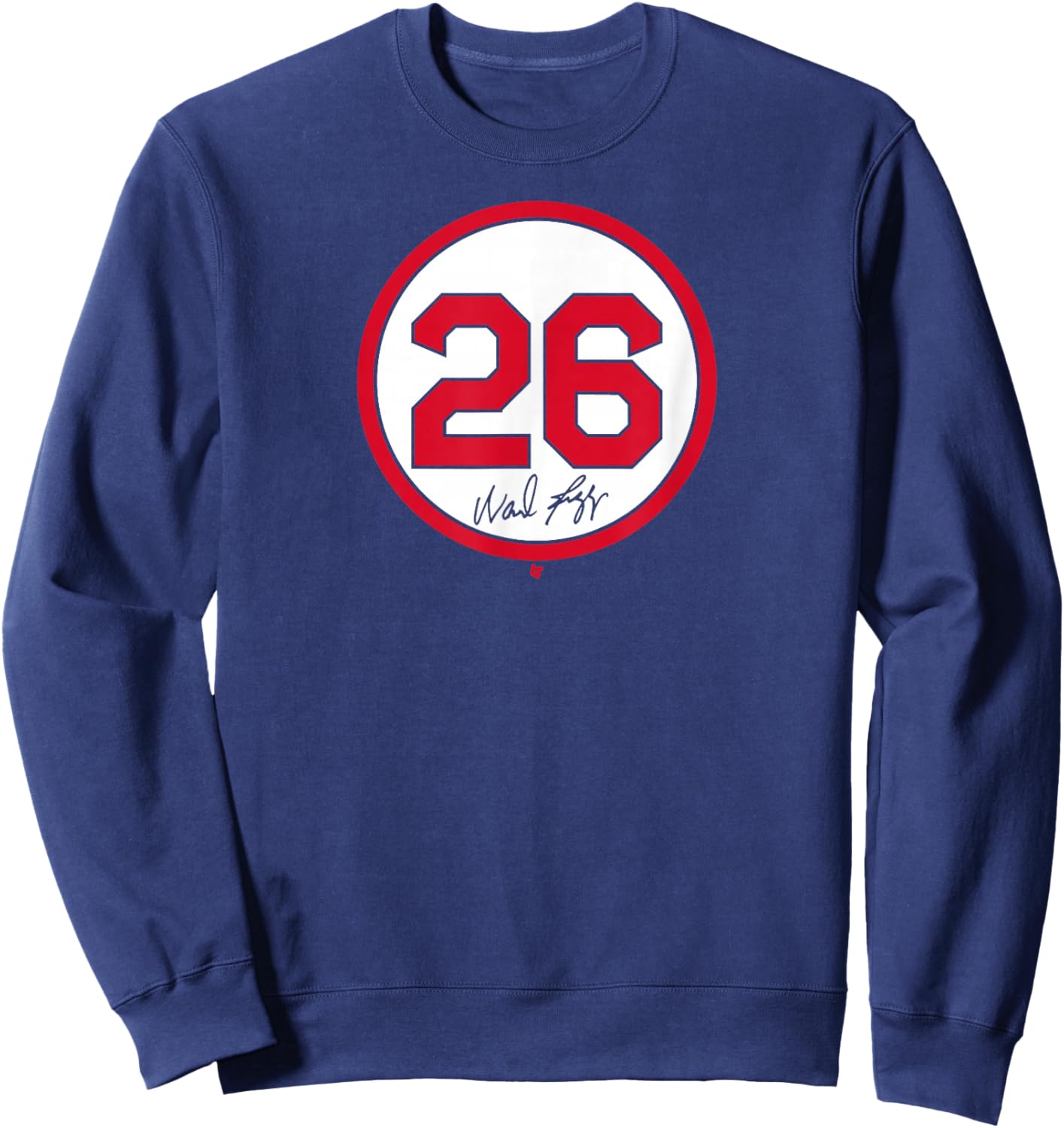 Wade Boggs: Number Circle - Boston Baseball Sweatshirt - Sweatshirt | Navy