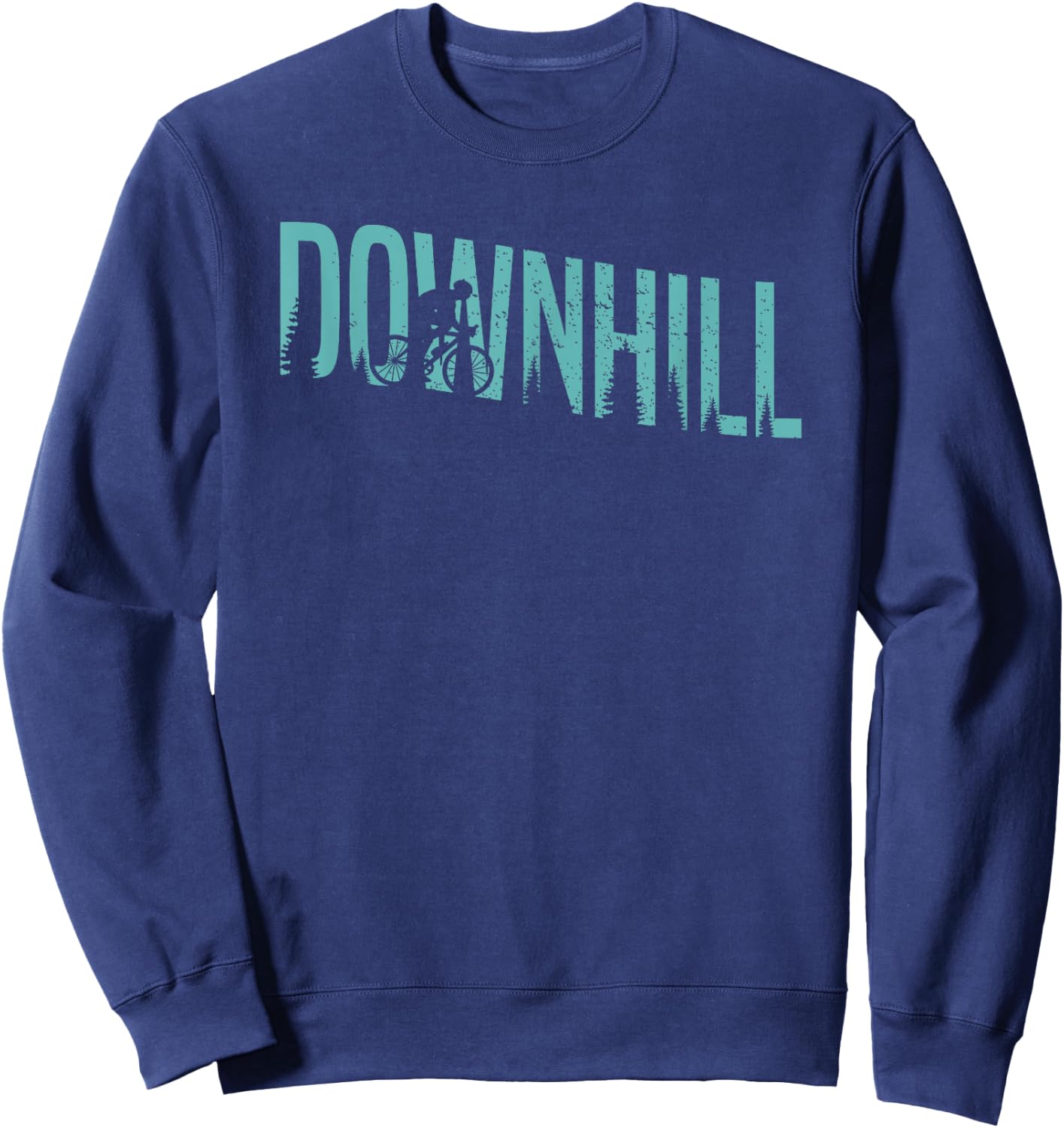 Down Hill Mountain Bike MTB Biking Bike Riding Cycling Biker Sweatshirt - Sweatshirt | Navy