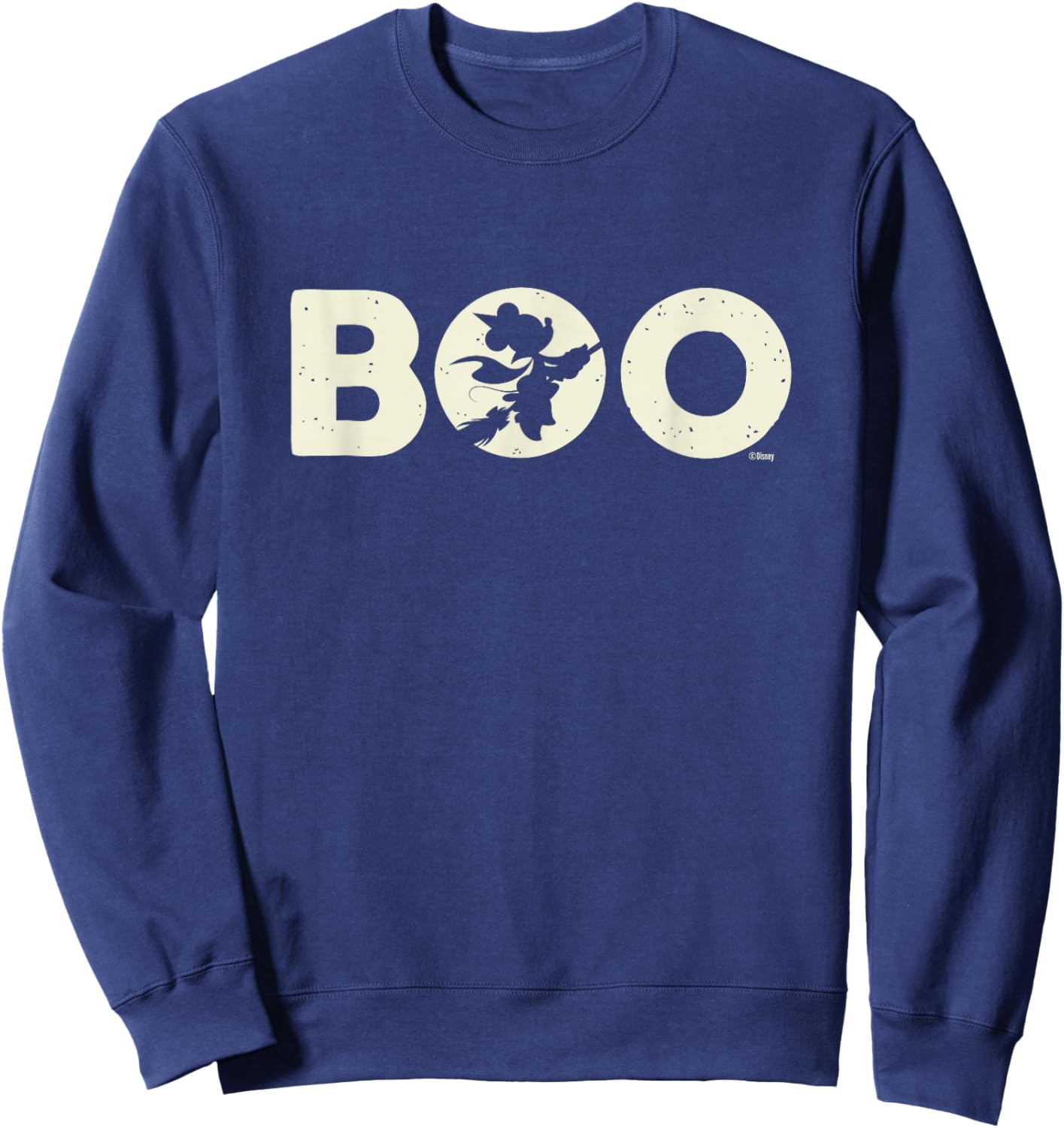 Disney Minnie Mouse Halloween Boo Witch on Broomstick Moon Sweatshirt - Sweatshirt | Navy