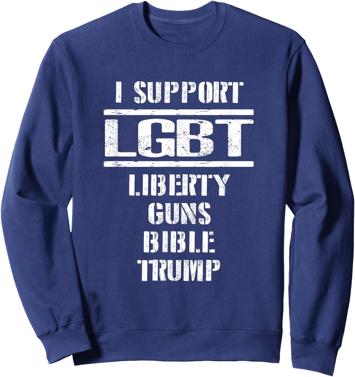 Liberty Guns Bible and Trump Supporters, 2nd Amendment Shirt Sweatshirt - Sweatshirt | Navy