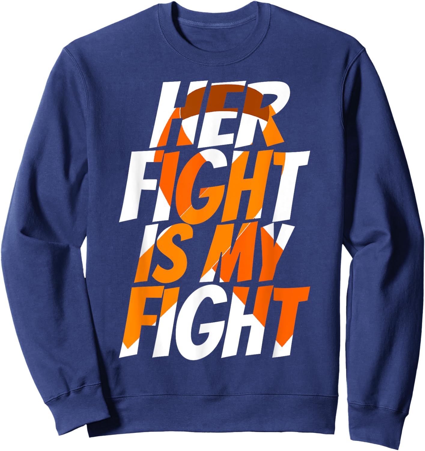 Orange Ribbon Products Leukemia Awareness Sweatshirt - Sweatshirt | Navy