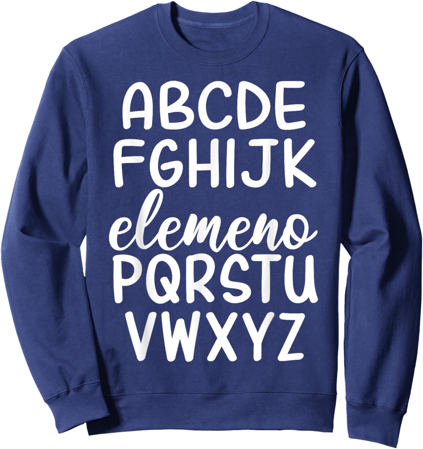 ABC Elemeno Kindergarten Teacher Cute Back to School Sweatshirt - Sweatshirt | Navy