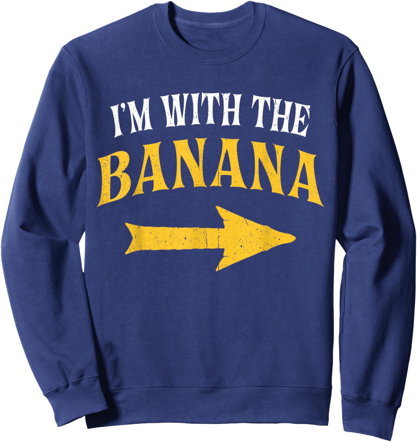 I'm with The Banana Costume Halloween Matching Couple Sweatshirt - Sweatshirt | Navy