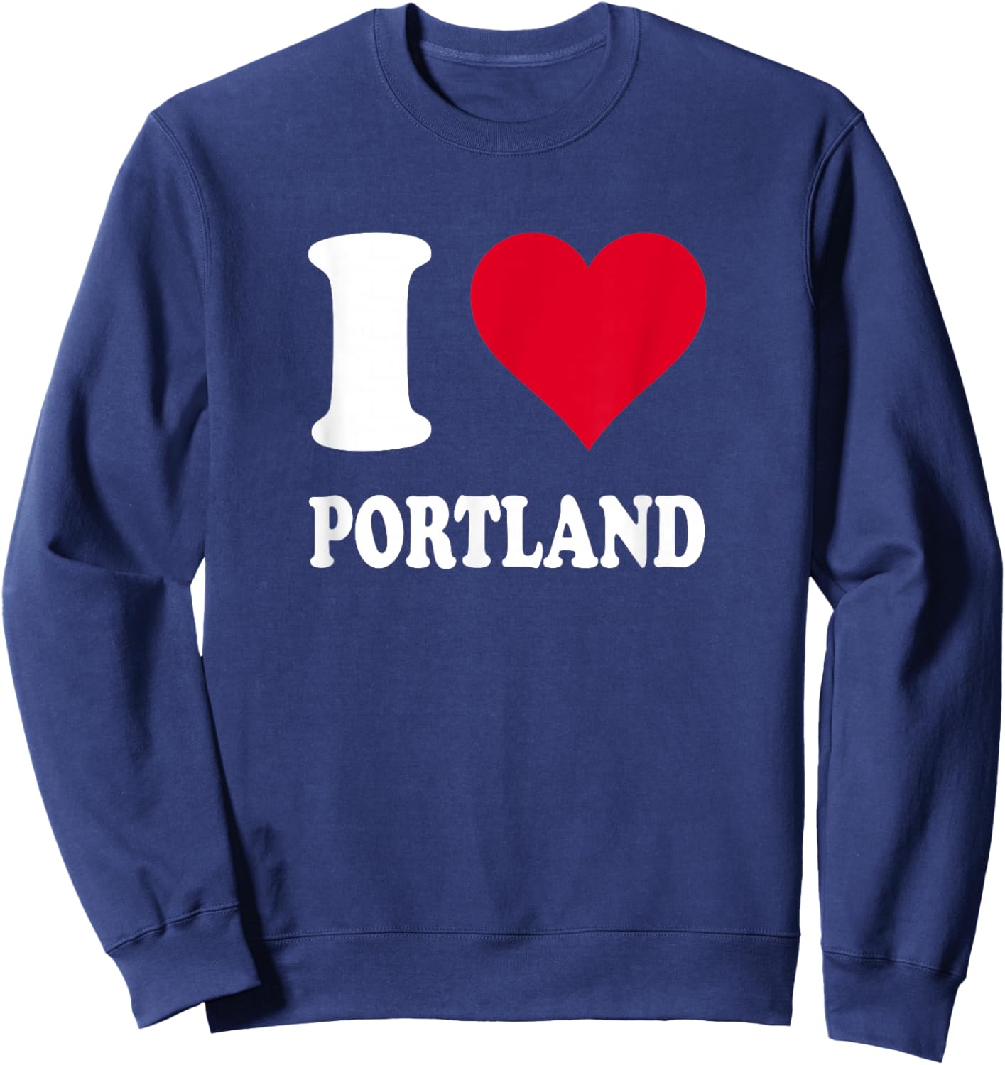 Red Heart I Love Portland Sweatshirt - Sweatshirt | Navy