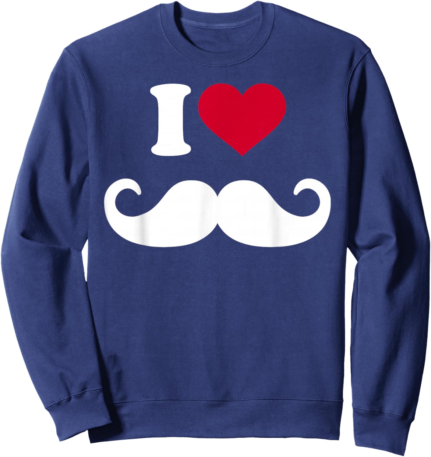 I Love Moustache Sweatshirt - Sweatshirt | Navy