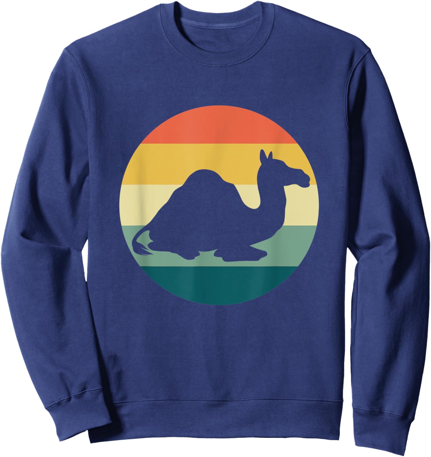 Lustiges Kamel Vintage Wüste Landschaft Wildlife Tier Sweatshirt - Sweatshirt | Navy