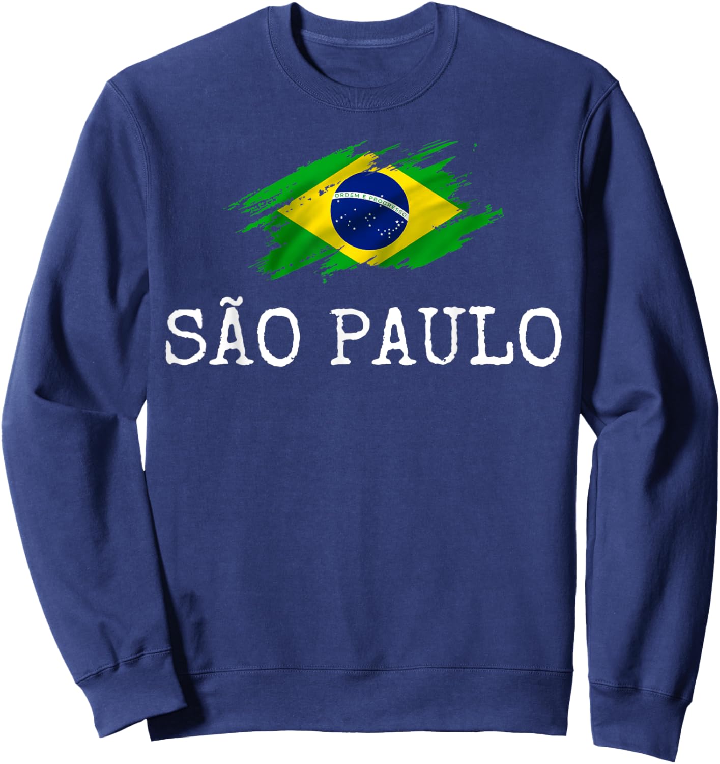 Sao Paulo Brazil Country City Brazilian Fun Women Men Pun Sweatshirt - Sweatshirt | Navy