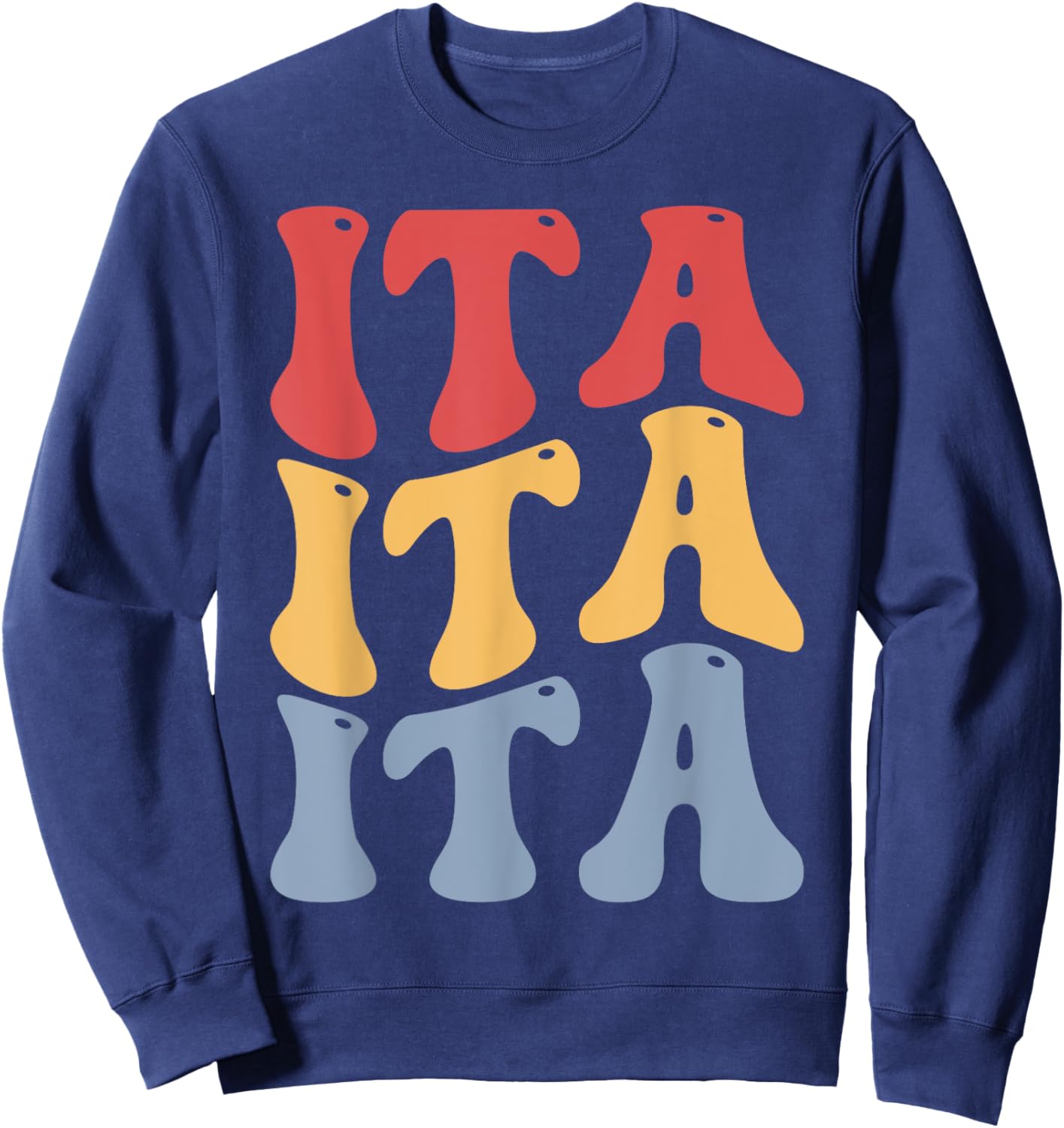 Ita City Groovy Retro Sweatshirt - Sweatshirt | Navy