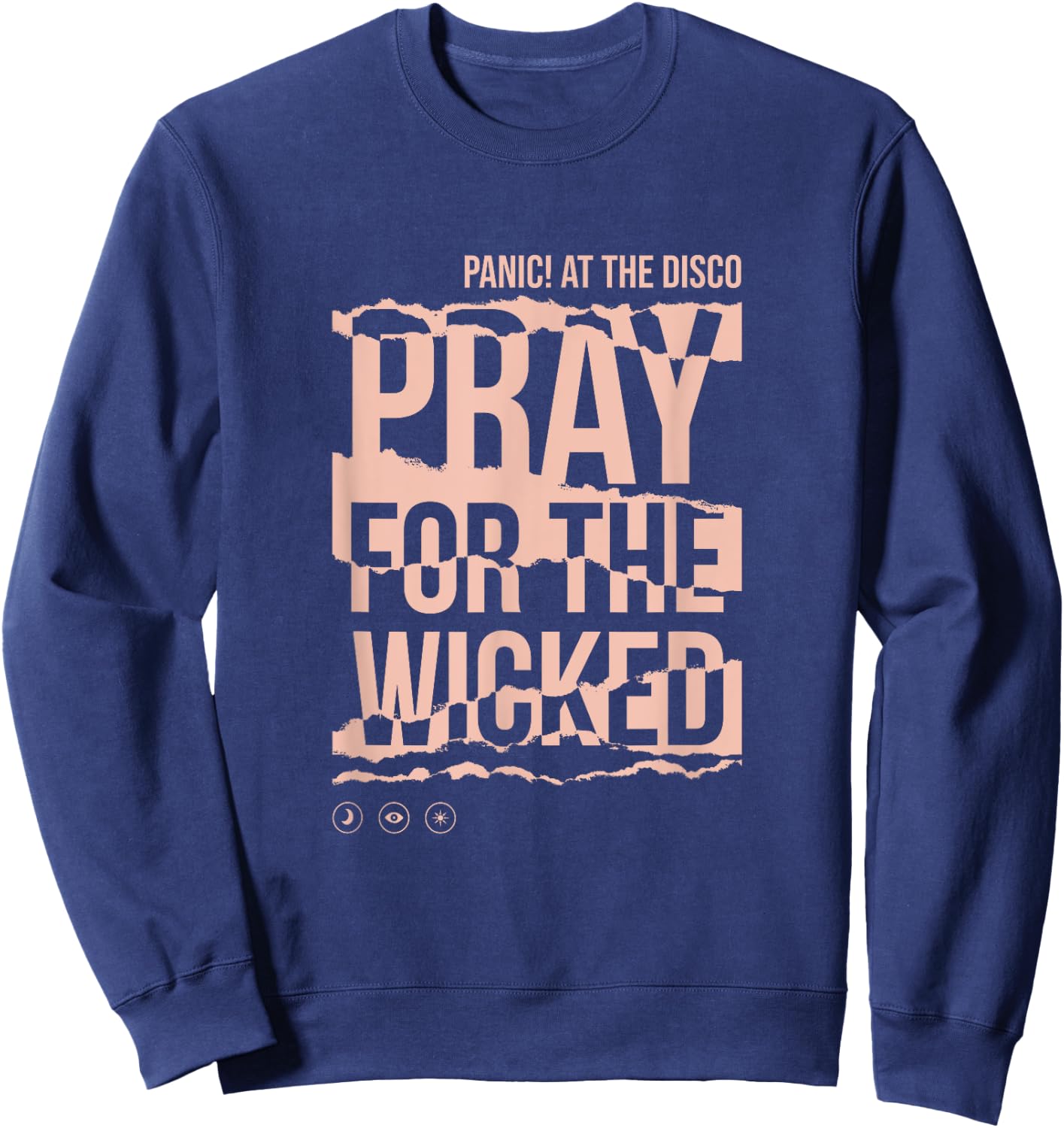 Panic! At The Disco - Ripped Name Sweatshirt - Sweatshirt | Navy