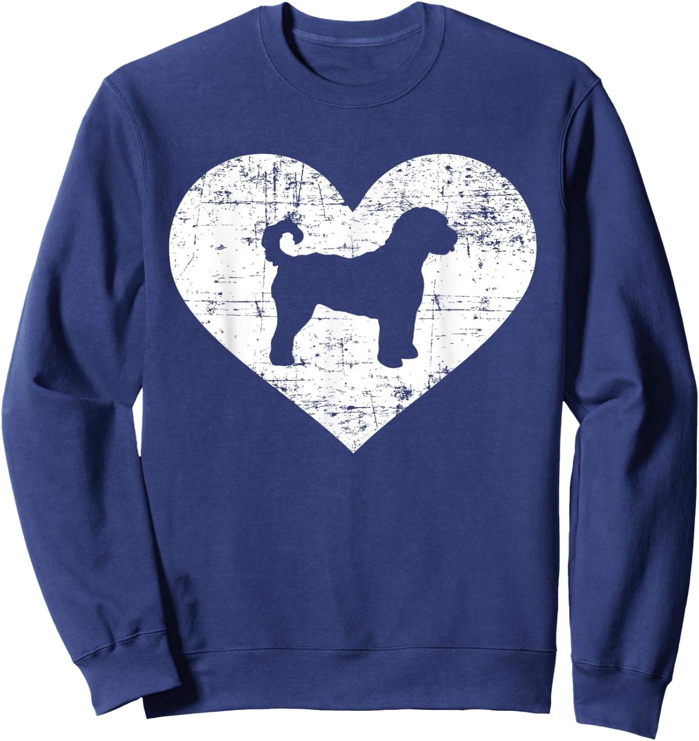 Labradoodle heart Sweatshirt - Sweatshirt | Navy
