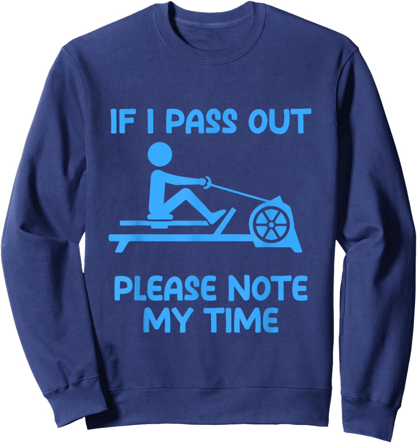 Funny ERG Machine Gym Ergometer Rowing Exercise Sweatshirt - Sweatshirt | Navy