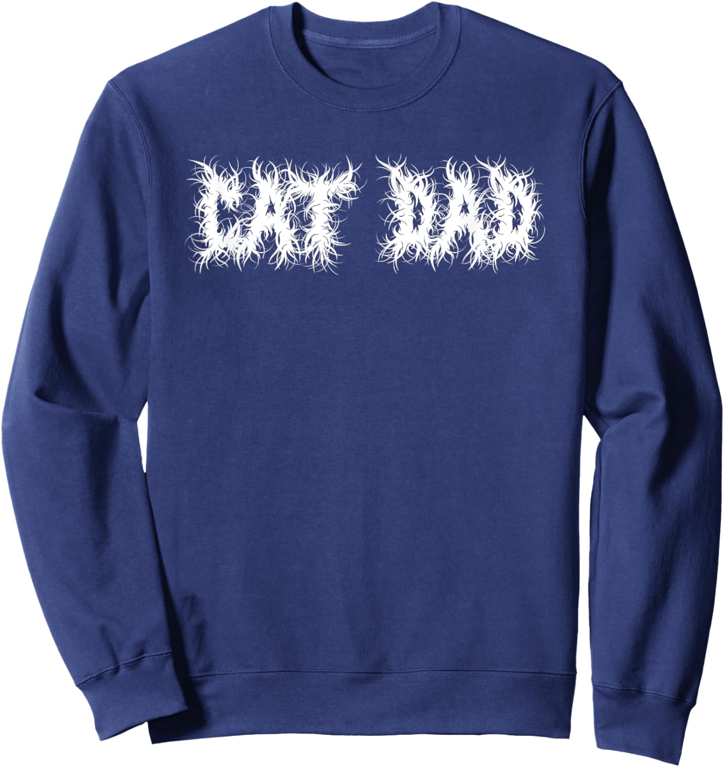 Cat Dad Metalcore Band Metalhead Heavy Death Metal Font Women Sweatshirt - Sweatshirt | Navy