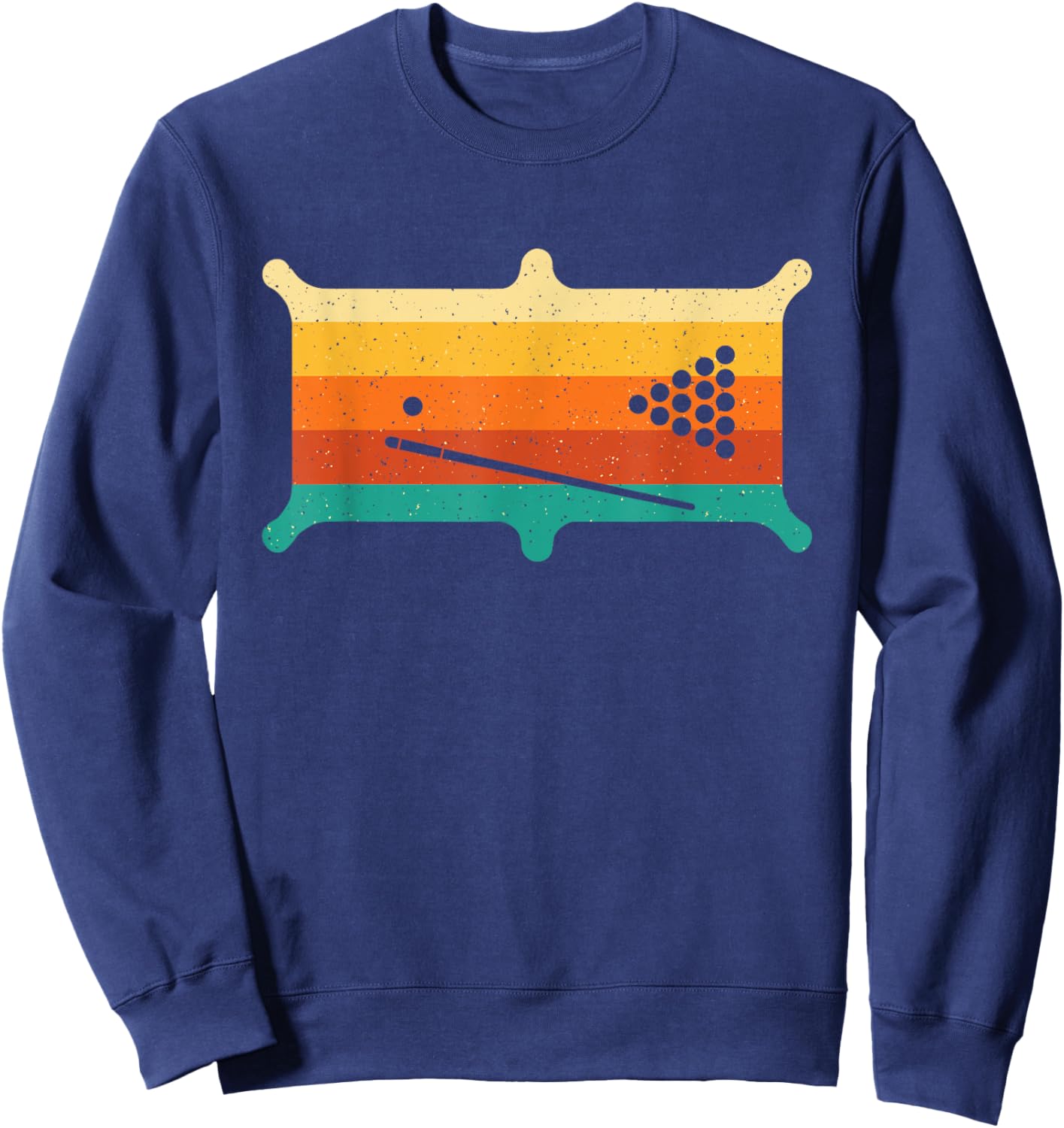 Retro Billiards - Vintage Sports Game Pool Player Cue Stick Sweatshirt - Sweatshirt | Navy