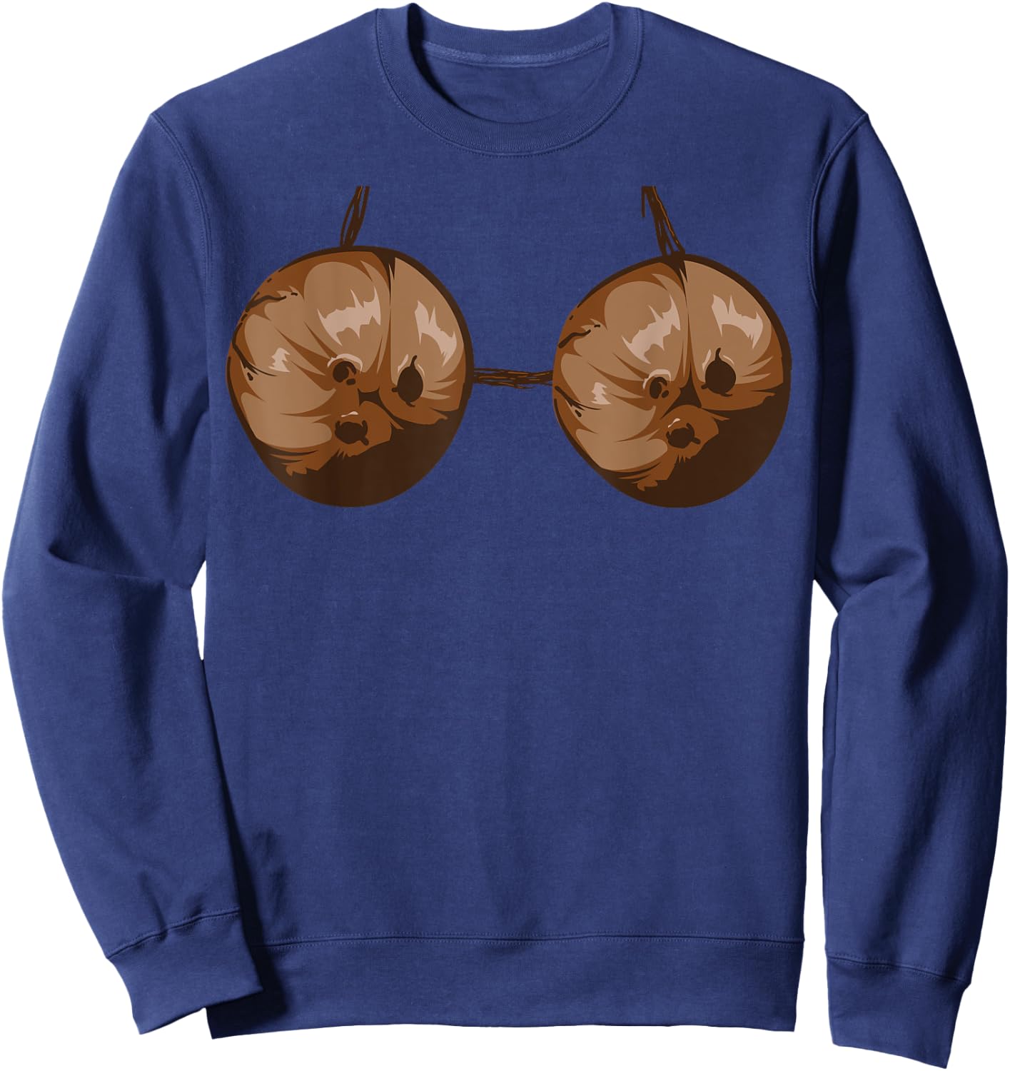 Summer Coconut Bra Halloween Costume Funny Outfit Gift Men Women Sweatshirt - Sweatshirt | Navy