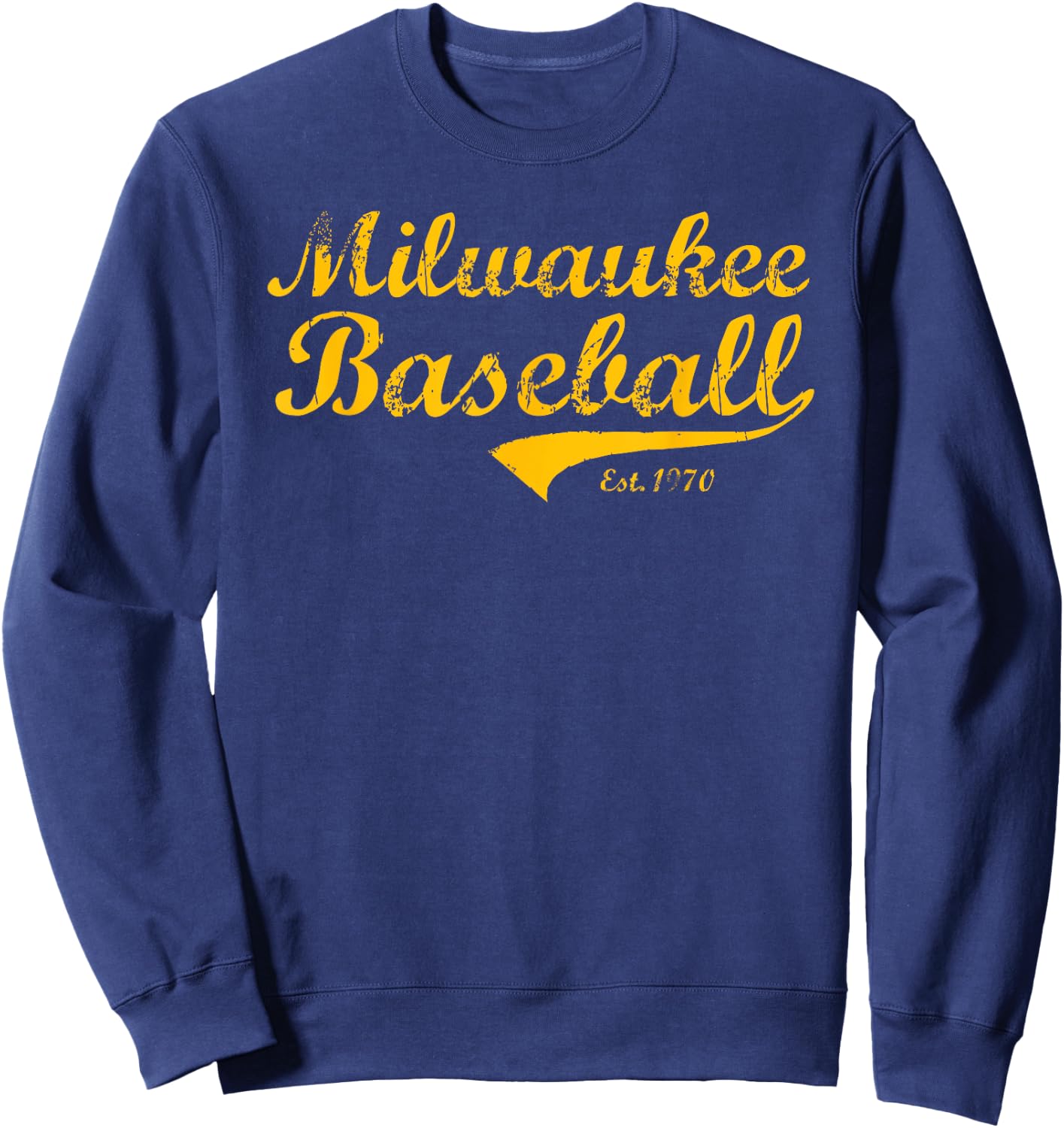 Classic Milwaukee Wisconsin Baseball Fan Retro Vintage Sweatshirt - Sweatshirt | Navy