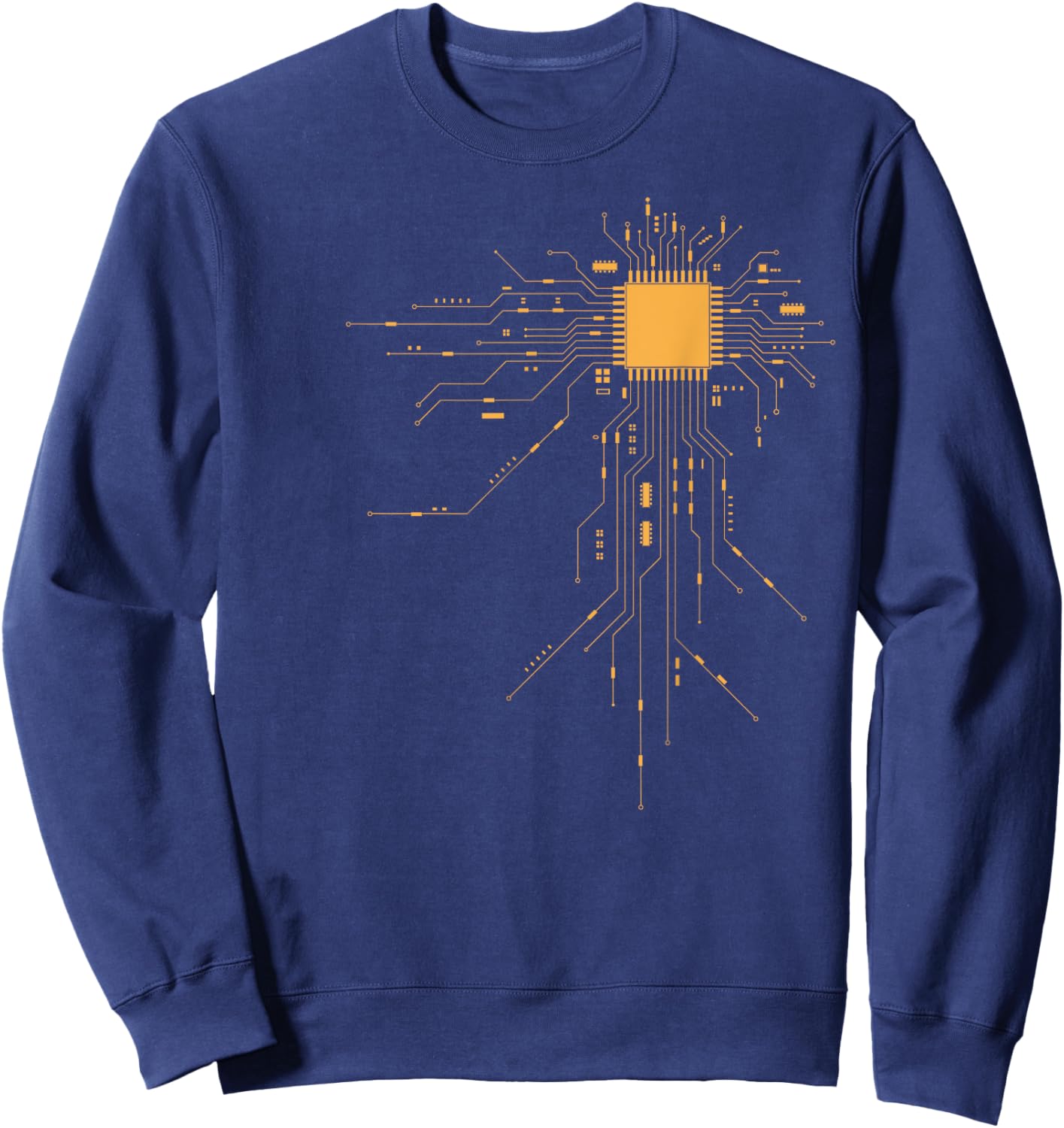 Cool Computer Geek Women Youth with CPU Print Gamer Sweatshirt - Sweatshirt | Navy