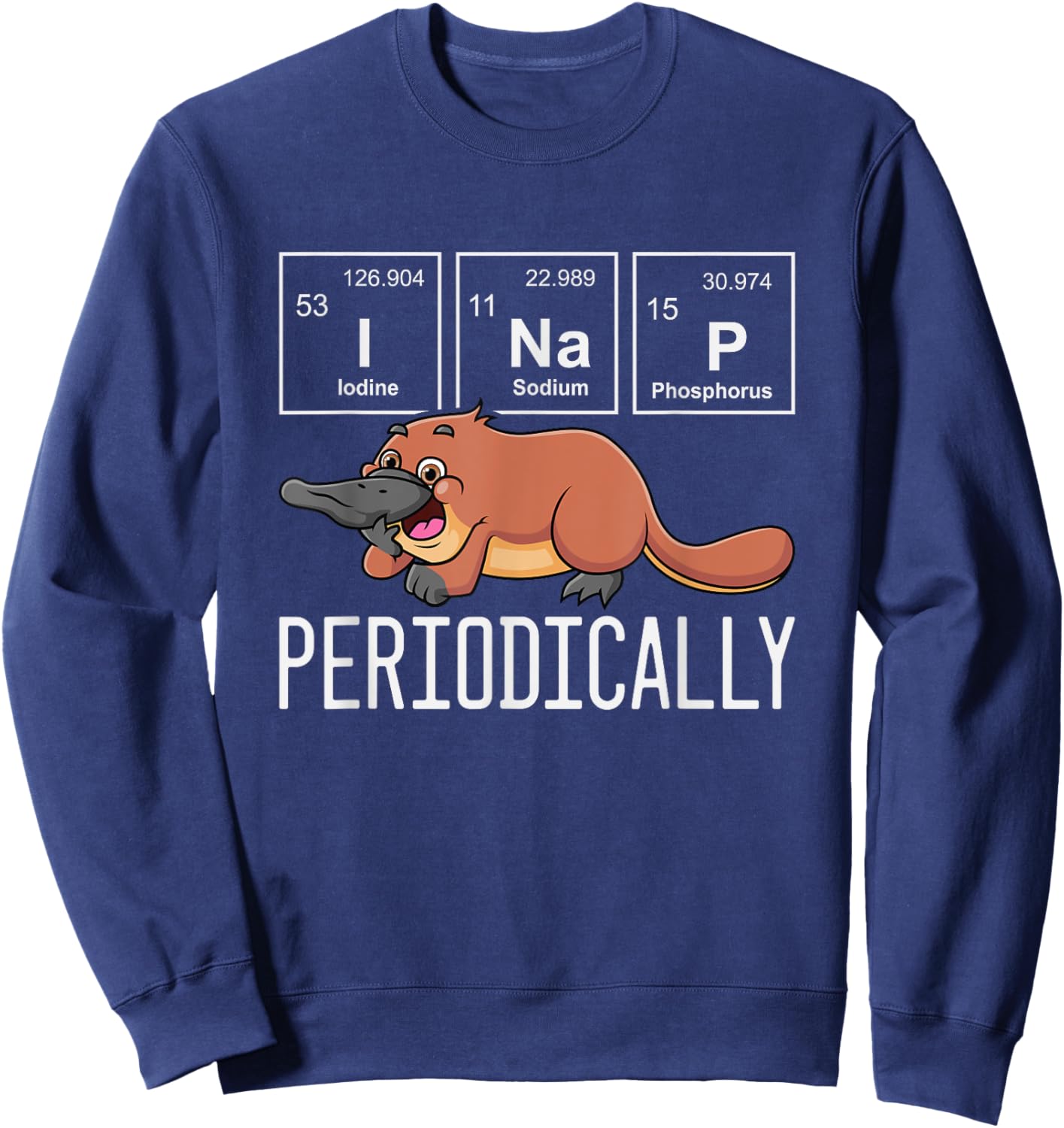 Platypus Nap Zookeeper Funny Lazy Biologist Animal Lover Sweatshirt - Sweatshirt | Navy