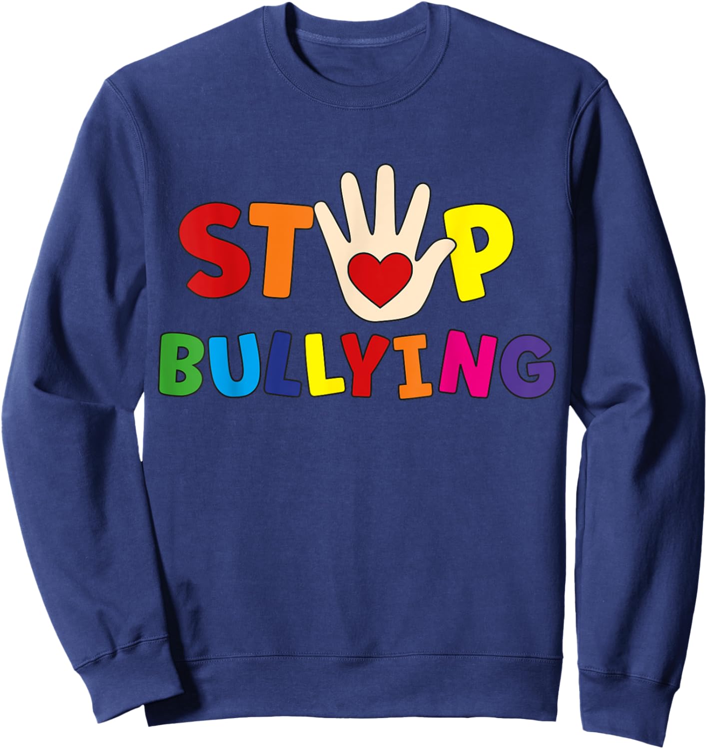 Anti Bullying Kindness Be Kind Pink Day Kids Boy Girl Stop Sweatshirt - Sweatshirt | Navy