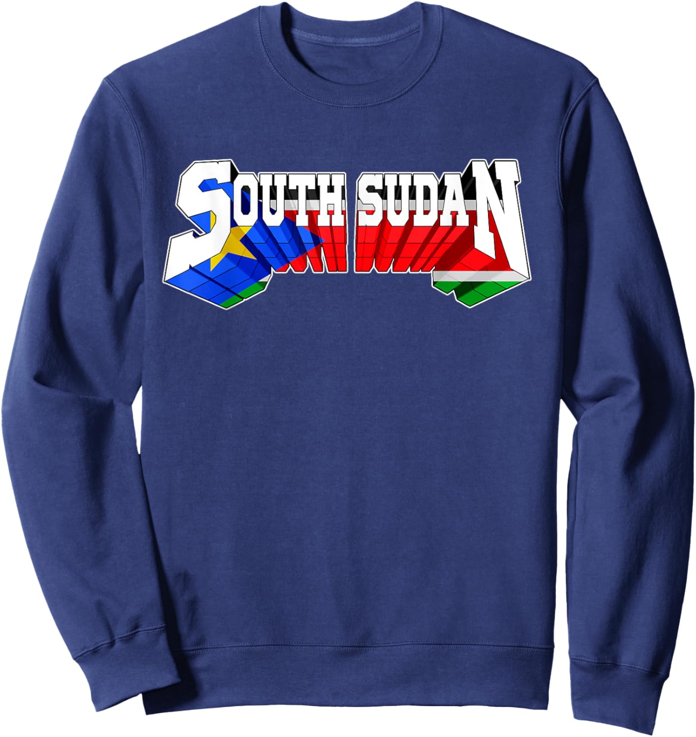 Proud South Sudan Flag South Sudanese Sweatshirt - Sweatshirt | Navy
