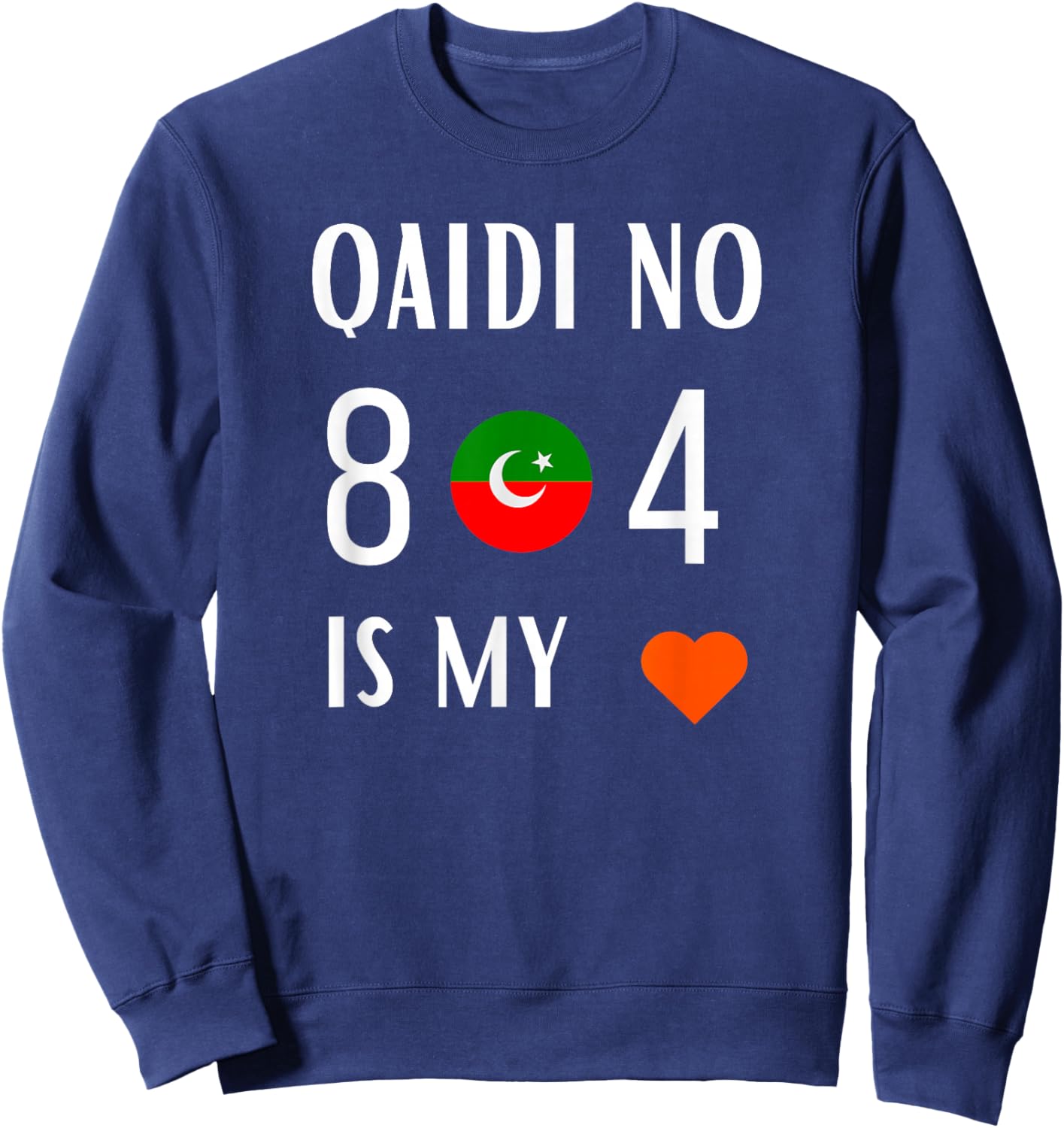 Imran Khan Number Qaidi No 804 is Our Love Pti Supporter Sweatshirt - Sweatshirt | Navy