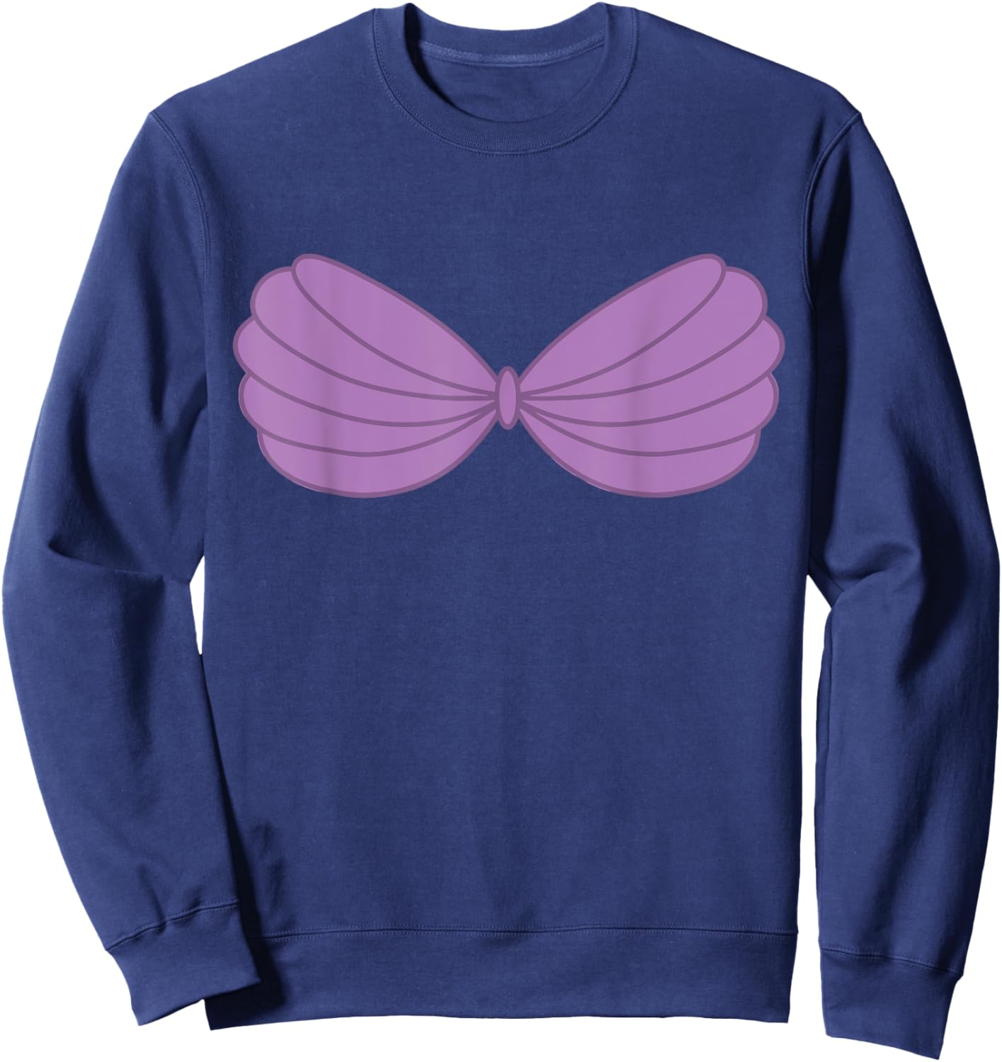 Purple Mermaid Seashell Bra Costume Sweatshirt - Sweatshirt | Navy