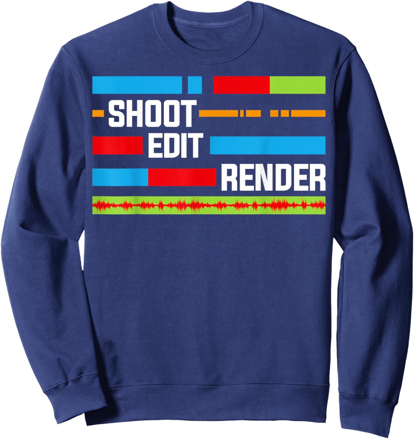 Funny Video Editing Videographer Filmmaker Sweatshirt - Sweatshirt | Navy