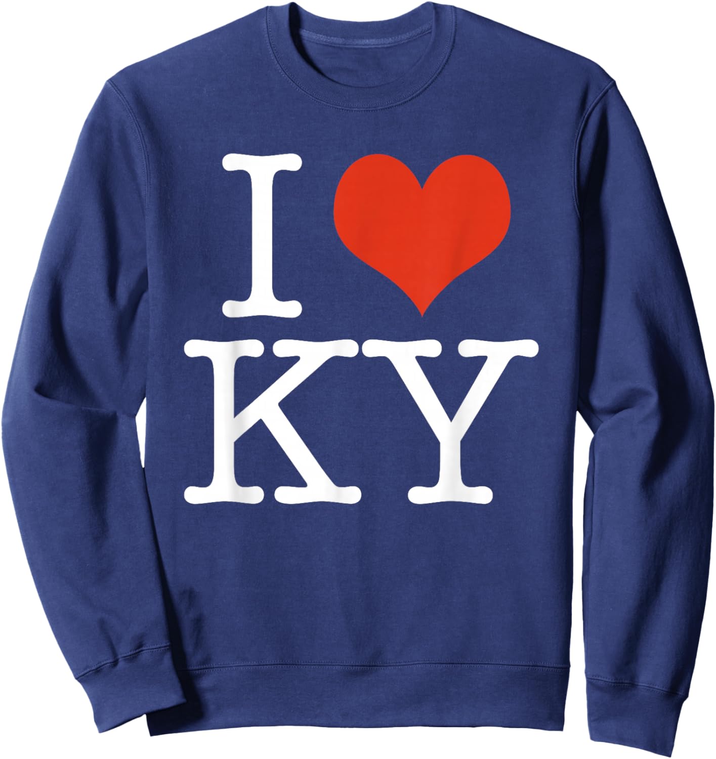 I Love KY Kentucky USA American Sweatshirt - Sweatshirt | Navy