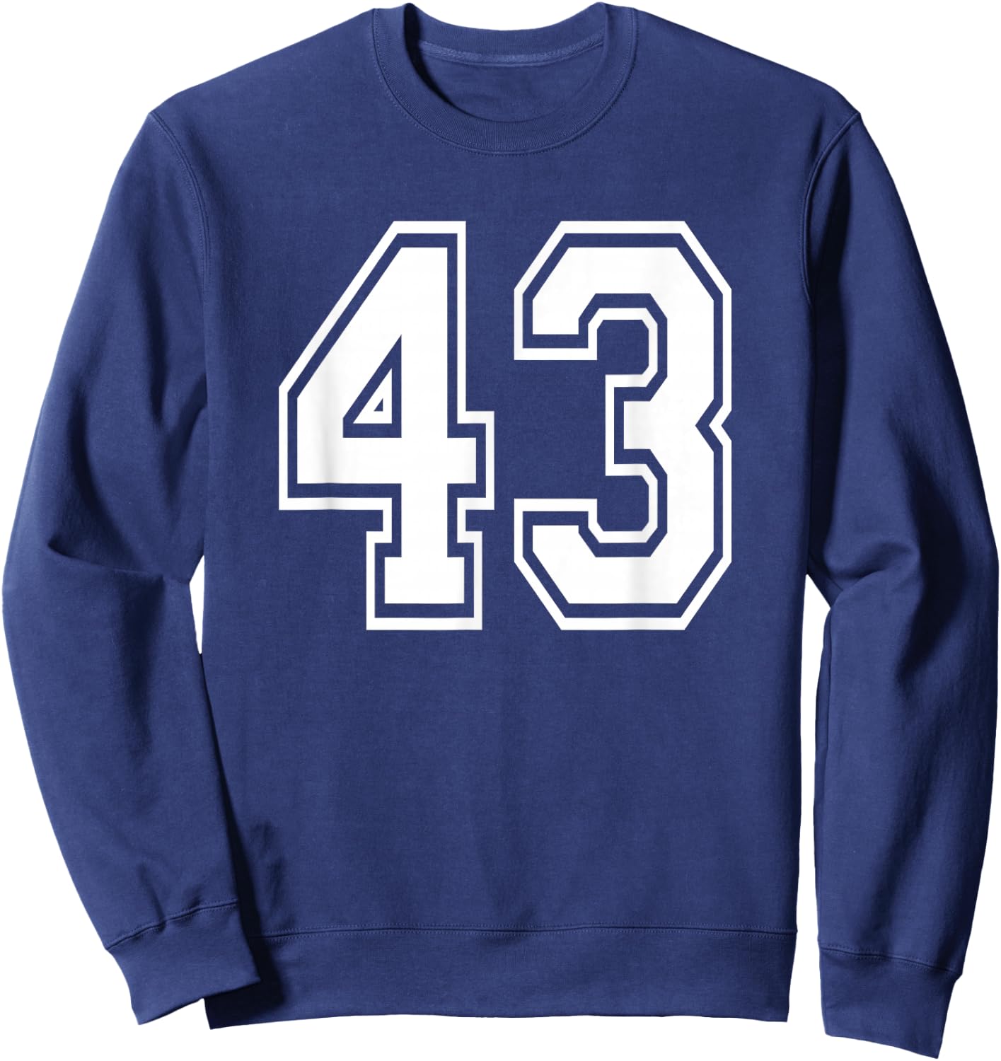 Number 43 43rd Birthday Gift Player Team Numbered Jersey Sweatshirt - Sweatshirt | Navy