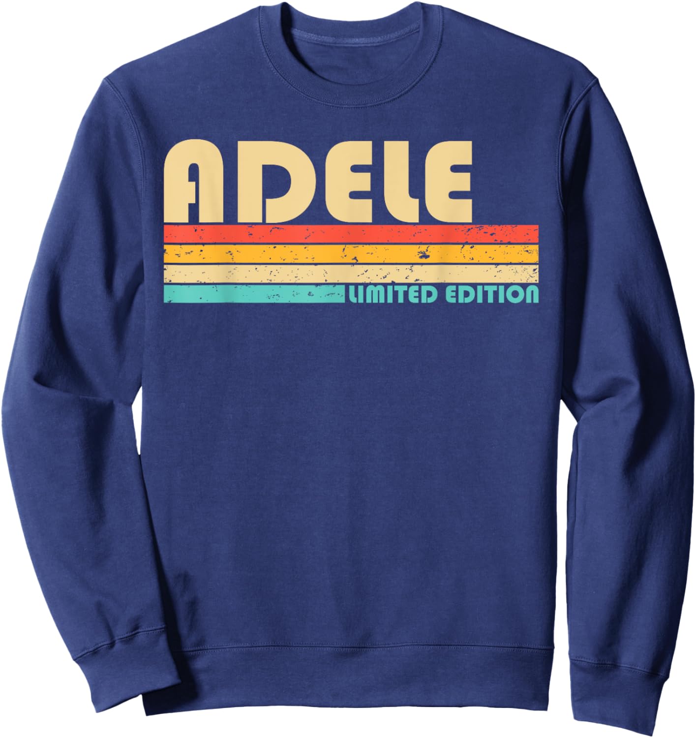 ADELE Name Personalized Retro Vintage 80s 90s Birthday Sweatshirt - Sweatshirt | Navy