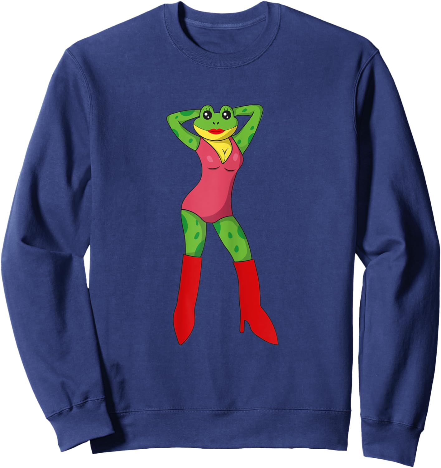 Stripper Frog, Sexy Girl, Lesbian Frog, Sexy Frog Sweatshirt - Sweatshirt | Navy